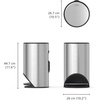 image:imageJoseph Joseph Arc 30L79 Slimline Pedal Bin with Easy Push Pedal Liner Pocket Odor Seal SoftClose Lid FingerprintProof Removable Inner Bucket Stainless SteelStainless Steel