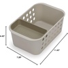image:imageJoseph Joseph EasyStore  Bathroom essentials Storage Basket Organiser with Moveable tray Ecru Small1 Count Pack of 2