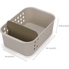 image:imageJoseph Joseph EasyStore  Slimline Bathroom essentials Storage Basket Organiser with moveable pot and divider EcruLarge Pack of 1