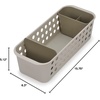 image:imageJoseph Joseph EasyStore  Slimline Bathroom essentials Storage Basket Organiser with moveable pot and divider EcruSlimline Pack of 2