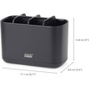 image:imageJoseph Joseph EasyStore  Toothbrush and Toothpaste Holder Caddy Bathroom Storage Countertop Organizer Large GreyWhiteBlack
