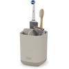 image:imageJoseph Joseph EasyStore  Toothbrush and Toothpaste Holder Caddy Bathroom Storage Countertop Organizer Large GreyWhiteEcru