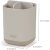 image:imageJoseph Joseph EasyStore  Toothbrush and Toothpaste Holder Caddy Bathroom Storage Countertop Organizer Large GreyWhiteEcru