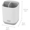 image:imageJoseph Joseph EasyStore  Toothbrush and Toothpaste Holder Caddy Bathroom Storage Countertop Organizer Large GreyWhiteGreyWhite