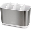 image:imageJoseph Joseph EasyStore  Toothbrush and Toothpaste Holder Caddy Bathroom Storage Countertop Organizer Large GreyWhiteStainless Steel