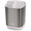 image:imageJoseph Joseph EasyStore  Toothbrush and Toothpaste Holder Caddy Bathroom Storage Countertop Organizer Large GreyWhiteStainless Steel