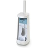 image:imageJoseph Joseph Flex Plus  Smart Hygienic Silicone Toilet Brush with Storage Bay Caddy flexible antidrip anticlog deep clean head  Large WhiteGreyGreyWhite