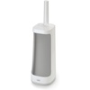 image:imageJoseph Joseph Flex Plus  Smart Hygienic Silicone Toilet Brush with Storage Bay Caddy flexible antidrip anticlog deep clean head  Large WhiteGreyGreyWhite
