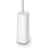image:imageJoseph Joseph Flex Plus  Smart Hygienic Silicone Toilet Brush with Storage Bay Caddy flexible antidrip anticlog deep clean head  Large WhiteGreyGreyWhite