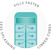 image:imageJoseph Joseph Flow  Easyfill Icecube Tray with Lid Stackable Large 14 cube capacity 2pack BlueSingle
