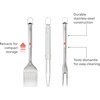 image:imageJoseph Joseph GrillOut 2piece Stainless Steel BBQ Utensil Set Turner amp Tongs Retractable Hfor compact storage Easyclean3 piece