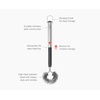 image:imageJoseph Joseph GrillOut Stainless Steel BBQ Turner Tongs 2in1 with Retractable Head for Compact Storage EasycleanCleaning Brush