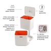 image:imageJoseph Joseph Intelligent Totem Compact Waste Separation amp Recycling UnitGraphite 40 Liter106 GallonStone