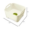 image:imageJoseph Joseph Wash amp Drain Kitchen Dish Tub Wash Basin with Handles and Draining Plug 9 liters23 Gallons WhiteGreenWhiteGreen