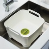 image:imageJoseph Joseph Wash amp Drain Kitchen Dish Tub Wash Basin with Handles and Draining Plug 9 liters23 Gallons WhiteGreenWhiteGreen