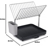 image:imageJoseph Joseph YRack Dish Rack and Drain Board Set with Cutlery Organizer Drainer Drying Tray Large GrayGray