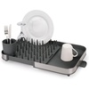 image:imageJoseph Joseph Duo Expanding Dish Drying Rack with Removable Silverware Holder Draining Spout Stainless SteelStainless Steel