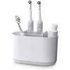 image:imageJoseph Joseph Duo White Toothbrush Holder Quick Dry NonSlip for Manual and Electric Toothbrushes Bathroom OrganizerWhite