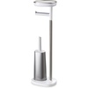 image:imageJoseph Joseph EasyStore Butler Toilet Paper Holder Stand and Spare Roll Storage with Shelf and Drawer Stainless SteelStand with Toilet Brush