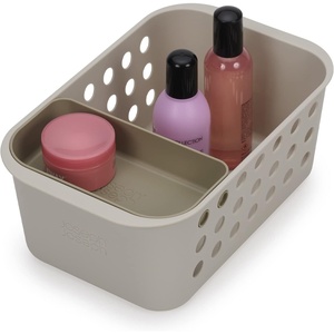 image:imageJoseph Joseph EasyStore  Bathroom essentials Storage Basket Organiser with Moveable tray Ecru Small1 Count Pack of 1