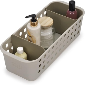 image:imageJoseph Joseph EasyStore  Slimline Bathroom essentials Storage Basket Organiser with moveable pot and divider EcruSlimline Pack of 1