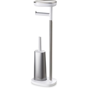 image:imageJoseph Joseph EasyStore Butler Toilet Paper Holder Stand and Spare Roll Storage with Shelf and Drawer Stainless SteelStand with Toilet Brush