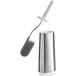 image:imageJoseph Joseph Flex Hygienic Silicone Toilet Brush with Slim Holder Set Flexible Antidrip AntiClog Deep Clean Head  GrayWhiteStainless Steel