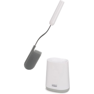 image:imageJoseph Joseph Flex Lite Silicone Toilet Brush with Slimline Holder Set Flexible Head drip AntiClog deep Clean  GrayWhiteGrayWhite