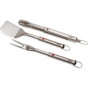 image:imageJoseph Joseph GrillOut 2piece Stainless Steel BBQ Utensil Set Turner amp Tongs Retractable Hfor compact storage Easyclean3 piece
