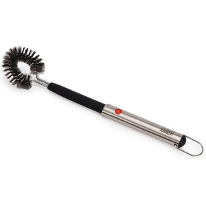 image:imageJoseph Joseph GrillOut Stainless Steel BBQ Turner Tongs 2in1 with Retractable Head for Compact Storage EasycleanCleaning Brush