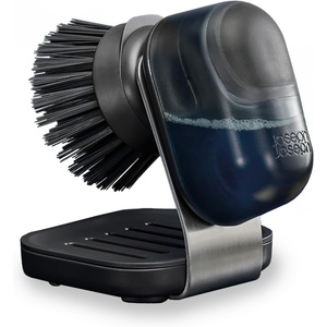 image:imageJoseph Joseph SinkTech Refillable SoapDispensing Dish Brush with Stainless Steel Storage Stand Drip TraySoap dispensing Palm Brush