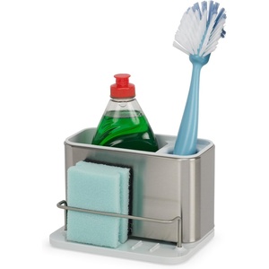 image:imageJoseph Joseph Surface Stainless Steel Caddy Sink Area Organizer and Sponge Holder GrayLight Stone
