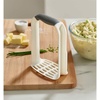 image:imageJoseph Joseph 20140 EasyMash Plastic Potato Masher Ergonomic with Nonslip Grip and Panscraping Edges Dishwasher Safe Onesize White