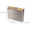 image:imageJoseph Joseph Folio 3Piece Premium Bamboo Cutting Board Set Slimline Stainless Steel Case for Organized Kitchen StorageBamboo