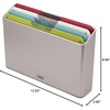 image:imageJoseph Joseph Folio 4Piece Multi Colour coded Cutting Board Set Slimline case for organized Kitchen storage SilverMulticolourSilver