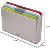 image:imageJoseph Joseph Folio 4Piece Multi Colour coded Cutting Board Set Slimline case for organized Kitchen storage SilverMulticolourSilver