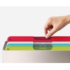 image:imageJoseph Joseph Folio 4Piece Multi Colour coded Cutting Board Set Slimline case for organized Kitchen storage SilverMulticolourSilver