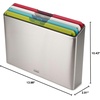 image:imageJoseph Joseph Folio 4Piece Multi Colour coded Cutting Board Set Slimline case for organized Kitchen storage SilverMulticolourStainless Steel