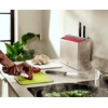 image:imageJoseph Joseph Folio Icon 4Piece Multi Colour coded Cutting Board Set with Japanese Stainless Steel Knife Slimline case for organized Kitchen storage SilverSilver
