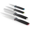 image:imageJoseph Joseph Folio Icon 4Piece Multi Colour coded Cutting Board Set with Japanese Stainless Steel Knife Slimline case for organized Kitchen storage SilverSilver