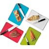 image:imageJoseph Joseph Folio Icon 4Piece Multi Colour coded Cutting Board Set with Japanese Stainless Steel Knife Slimline case for organized Kitchen storage SilverSilver