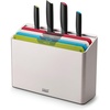 image:imageJoseph Joseph Folio Icon 4Piece Multi Colour coded Cutting Board Set with Japanese Stainless Steel Knife Slimline case for organized Kitchen storage SilverSilver