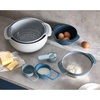 image:imageJoseph Joseph Nest 9 Plus 9 Piece Compact Food Preparation Set with Mixing Bowls Measuring Cups Sieve and Colander Stainless SteelBlue