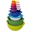 image:imageJoseph Joseph Nest 9 Plus 9 Piece Compact Food Preparation Set with Mixing Bowls Measuring Cups Sieve and Colander Stainless SteelMulticolour