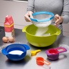 image:imageJoseph Joseph Nest 9 Plus 9 Piece Compact Food Preparation Set with Mixing Bowls Measuring Cups Sieve and Colander Stainless SteelMulticolour