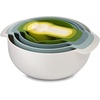 image:imageJoseph Joseph Nest 9 Plus 9 Piece Compact Food Preparation Set with Mixing Bowls Measuring Cups Sieve and Colander Stainless SteelOpal