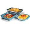 image:imageJoseph Joseph Nest Bakeware and Roasting Pan Set of 3 Stackable Oven Trays Carbon Steel Baking Pans with NonStick Coating EasyPull Handles Organized Kitchen StorageSet of 3 Small  Medium  Large