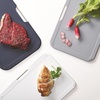 image:imageJoseph Joseph Nest Large 3Piece Color coded Cutting Board Set with Storage Stand Large  GreyGray