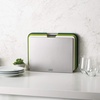 image:imageJoseph Joseph Nest Large 3Piece Color coded Cutting Board Set with Storage Stand Large  GreyGreen