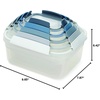 image:imageJoseph Joseph Nest Lock Plastic BPA Free Food Storage Container Set with Lockable Airtight Leakproof Lids 10Piece MultiColorBlue